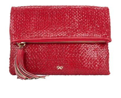 Woven Tassel Clutch, front view